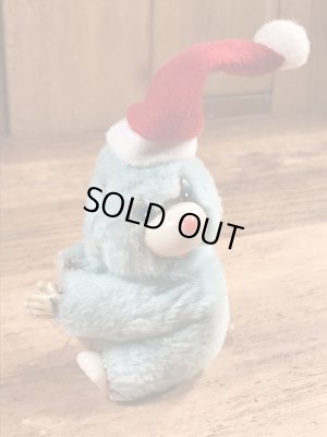 サンタクロースのクマの80年代ビンテージクリップ人形