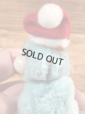 サンタクロースのクマの80年代ビンテージクリップ人形