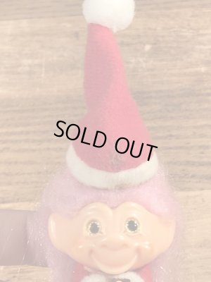 サンタのトロールの80年代ビンテージクリップ人形