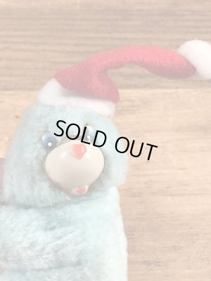 サンタクロースのクマの80年代ビンテージクリップ人形