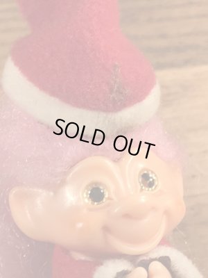 サンタのトロールの80年代ビンテージクリップ人形