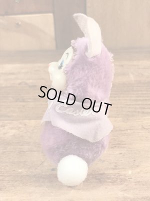 イースターバニーの紫の80’sヴィンテージクリップドール