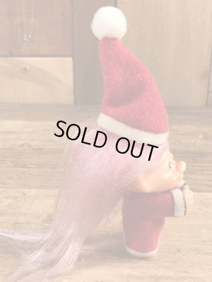 サンタのトロールの80年代ビンテージクリップ人形