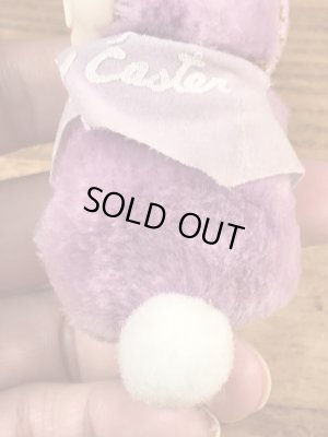 イースターバニーの紫の80’sヴィンテージクリップドール