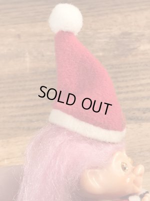 サンタのトロールの80年代ビンテージクリップ人形