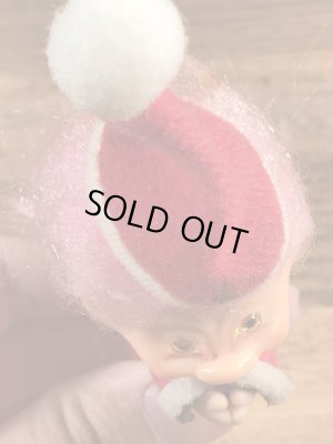 サンタのトロールの80年代ビンテージクリップ人形