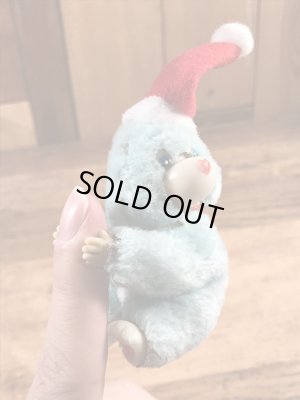 サンタクロースのクマの80年代ビンテージクリップ人形