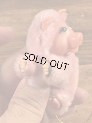 ミスピギーに似たブタの80年代ビンテージクリップドール