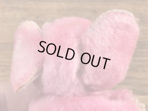 ピンクの象の80年代ビンテージクリップ人形