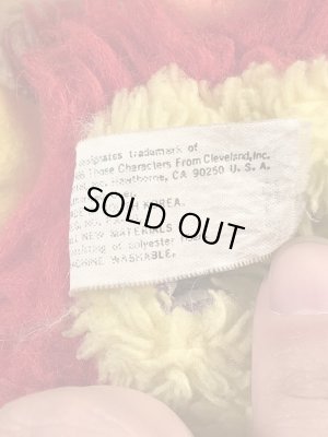 赤色のなぞなぞポップルの80年代ビンテージぬいぐるみ