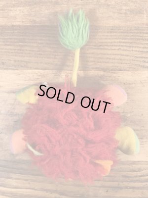 赤色のなぞなぞポップルの80年代ビンテージぬいぐるみ