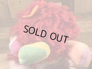 赤色のなぞなぞポップルの80年代ビンテージぬいぐるみ