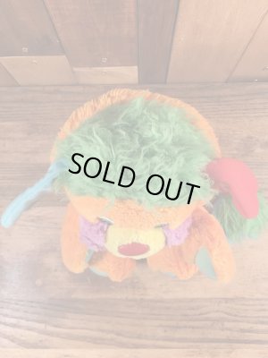 オレンジのパズルポップルの80年代ビンテージぬいぐるみ