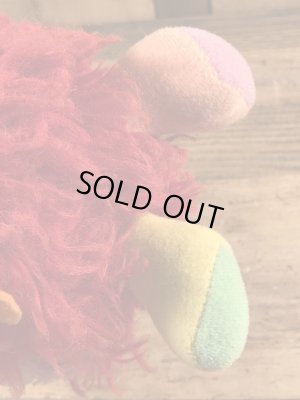 赤色のなぞなぞポップルの80年代ビンテージぬいぐるみ