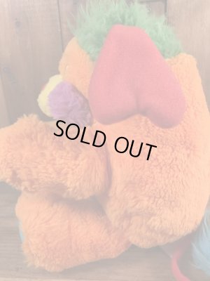 オレンジのパズルポップルの80年代ビンテージぬいぐるみ