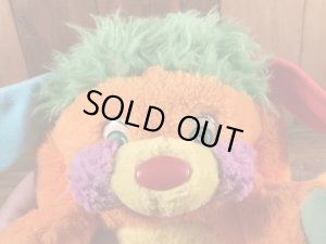 オレンジのパズルポップルの80年代ビンテージぬいぐるみ