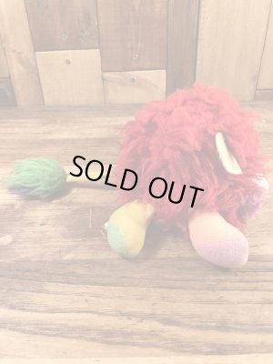 赤色のなぞなぞポップルの80年代ビンテージぬいぐるみ