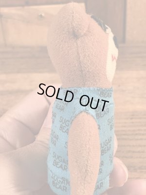 企業キャラクターのシュガーベアの80年代ビンテージミニぬいぐるみ