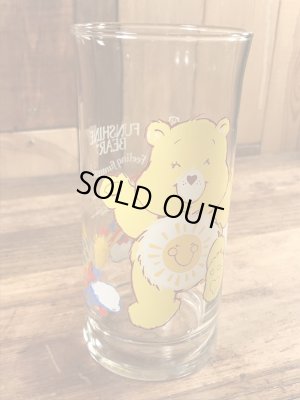 ピザハットから配布されたケアベアの80年代ビンテージガラスコップ