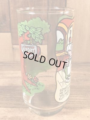 企業キャラクターのキーブラーの80年代ビンテージガラスコップ