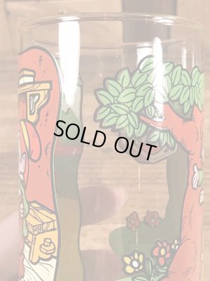 企業キャラクターのキーブラーの80年代ビンテージガラスコップ