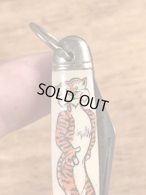 アドバタイジングキャラクターのエクソンタイガーの50〜60’sヴィンテージ折り畳みナイフ