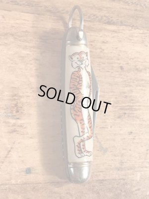 企業キャラクターのエクソンタイガーの50〜60年代ビンテージポケットナイフ