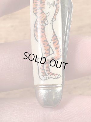 企業キャラクターのエクソンタイガーの50〜60年代ビンテージポケットナイフ