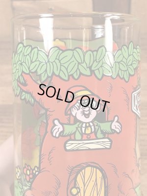 企業キャラクターのキーブラーの80年代ビンテージガラスコップ