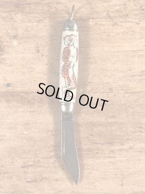 企業キャラクターのエクソンタイガーの50〜60年代ビンテージポケットナイフ