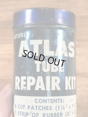 Atlas Supply社製のチューブリペアキットの40〜50年代ビンテージブリキ缶