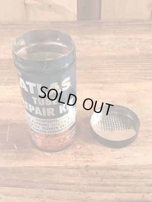 Atlas Supply社製のチューブリペアキットの40〜50年代ビンテージブリキ缶