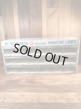 AC Guide Miniature Lamps Display Metal Cabinet　ACプラグ　ビンテージ　メタルキャビネット　ディスプレイ　50〜60年代