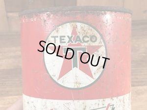 テキサコのモーターオイルの40〜50年代ビンテージブリキ缶