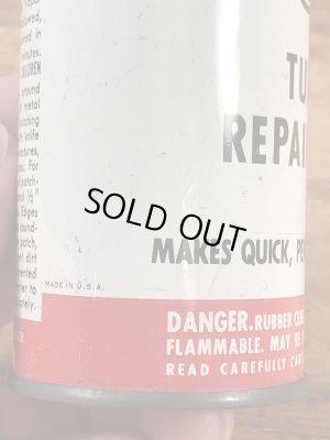 ファイヤーストーンのタイヤチューブのリペアキットが入っていた40〜50年代ビンテージブリキ缶