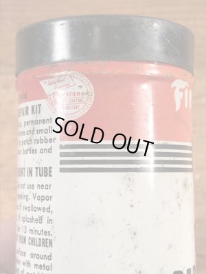 Firestoneのタイヤチューブのリペアキットが入っていた40〜50’sヴィンテージTin缶