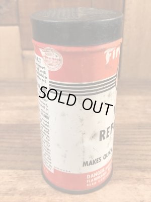 ファイヤーストーンのタイヤチューブのリペアキットが入っていた40〜50年代ビンテージブリキ缶