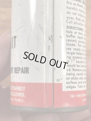 ファイヤーストーンのタイヤチューブのリペアキットが入っていた40〜50年代ビンテージブリキ缶