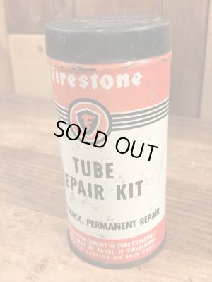 Firestoneのタイヤチューブのリペアキットが入っていた40〜50’sヴィンテージTin缶