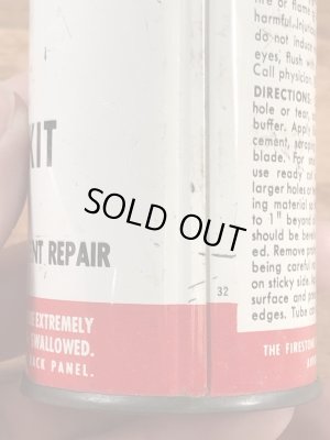 ファイヤーストーンのタイヤチューブのリペアキットが入っていた40〜50年代ビンテージブリキ缶