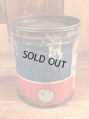 モーターオイルのプレミアムルーブリカントが入っていた50年代ビンテージブリキ缶