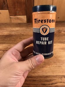 他の写真3: The Firestone Tire & Rubber “Tube Repair Kit” Tin Can　ファイヤーストーン　ビンテージ　ブリキ缶　40〜50年代