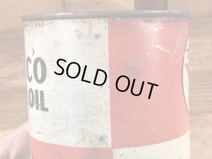 テキサコのモーターオイルの40〜50年代ビンテージブリキ缶