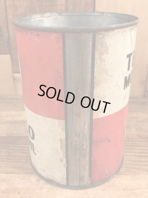 テキサコのモーターオイルの40〜50年代ビンテージブリキ缶