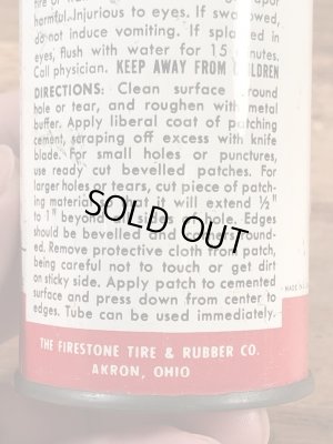 ファイヤーストーンのタイヤチューブのリペアキットが入っていた40〜50年代ビンテージブリキ缶