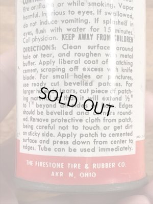 ファイヤーストーンのタイヤチューブのリペアキットが入っていた40〜50年代ビンテージブリキ缶