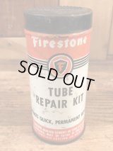 The Firestone Tire & Rubber “Tube Repair Kit” Tin Can　ファイヤーストーン　ビンテージ　ブリキ缶　40〜50年代