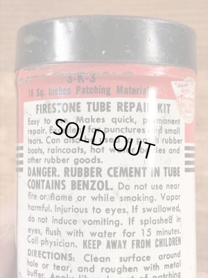 Firestoneのタイヤチューブのリペアキットが入っていた40〜50’sヴィンテージTin缶