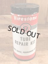 The Firestone Tire & Rubber “Tube Repair Kit” Tin Can　ファイヤーストーン　ビンテージ　ブリキ缶　40〜50年代