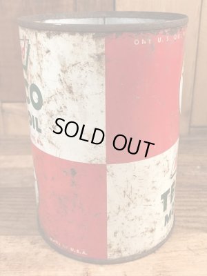 テキサコのモーターオイルの40〜50年代ビンテージブリキ缶